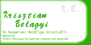 krisztian belagyi business card